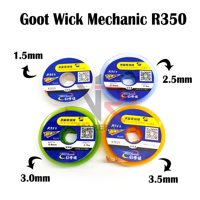 SOLDERING WICK GOOT MECHANIC R350 / PEMBERSIH TIMAH TOOL TOOLS