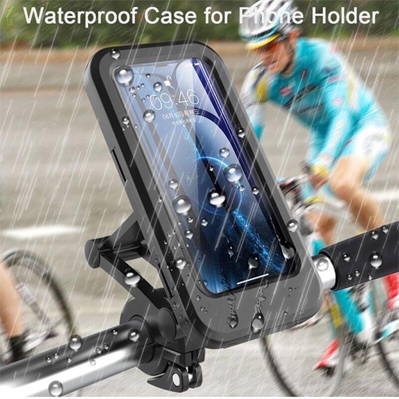 Holder HP Motor Waterproof Bracket HP GPS Handphone Anti air [bisa setting jarak jauh nya]