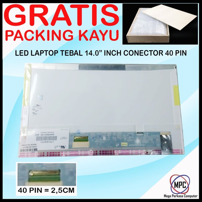 LCD LED Laptop 14.0 14 Inch Tebal Conector 40 Pin TERMURAH