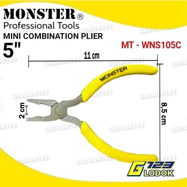 Tang Potong Kombinasi Kupas Kabel Kawat Listrik Mini Combination Plier