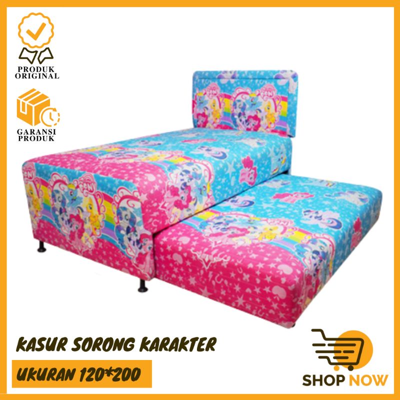 Kasur Sorong Karakter 2 in 1 - Springbed Anak Atas Bawah Motif Karakter