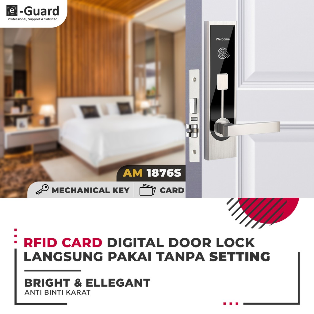 AM76 e Guard RFID Kunci  Pintu  Digital  Door Lock Hotel 
