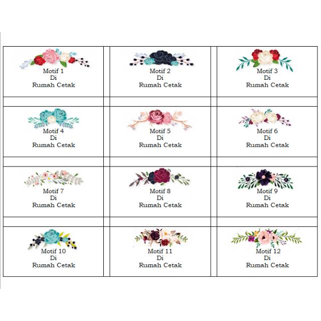 

Print/Cetak Label Undangan Motif Murah