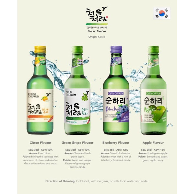 Chumchurum Original Chum Churum Original Soju Korea Original 360 ml Botol Soju Original chumchurum Korea soju Original 360ml bottle import soju