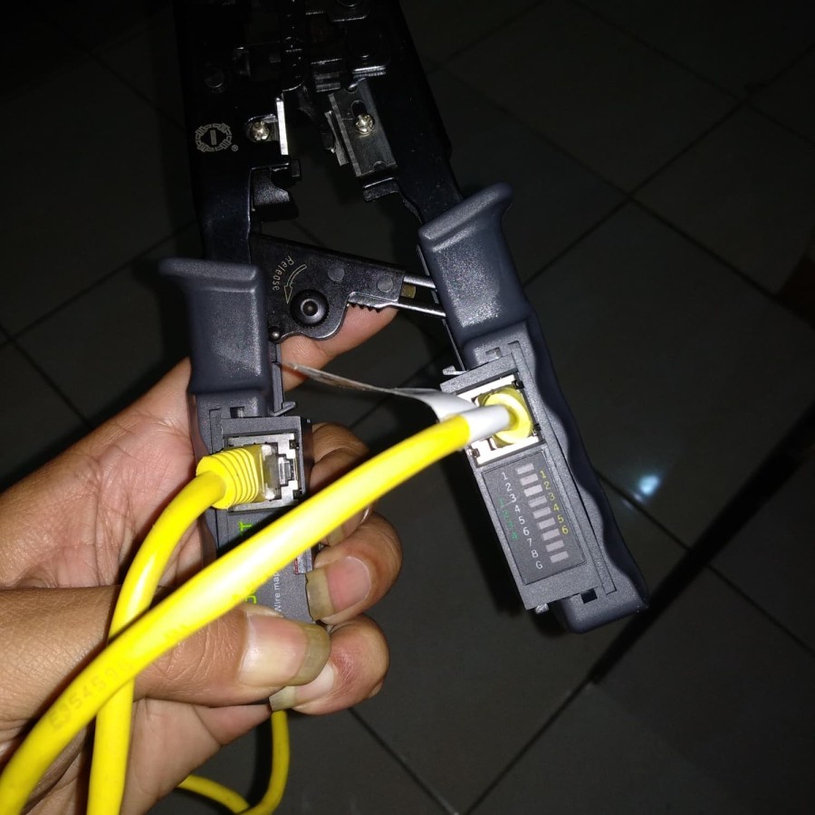 tang crimping rj45 + lan tester
