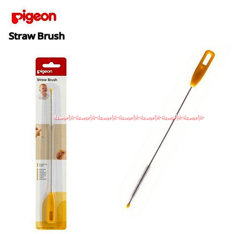 Pigeon Straw Brush Natural Fit Isi Sikat Pembersih Sedotan Panjang untuk Dot Pigen