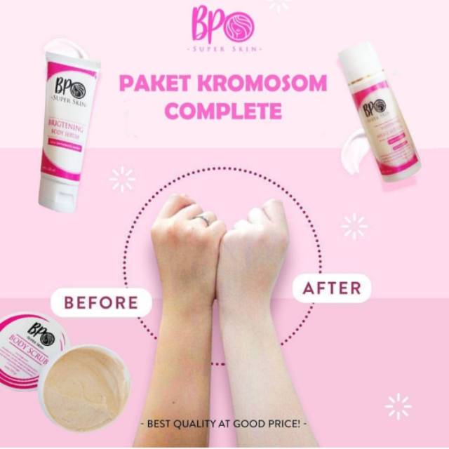 (Free masker bibir)HB BPO SUPER PAKET KROMOSOM WHITENING free (POUCH CANTIK)