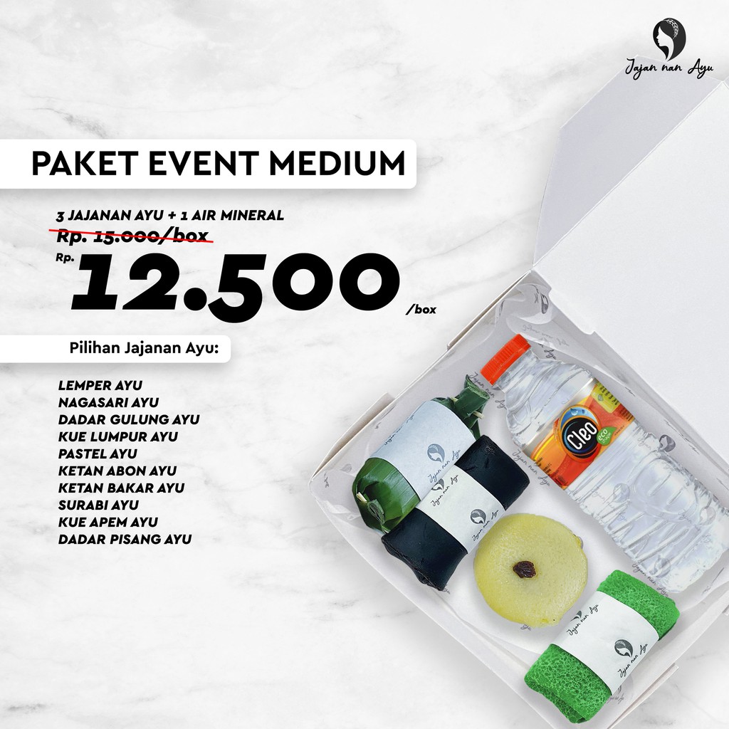 

Paket Event Medium Jajan nan Ayu - minimal pembelian 10