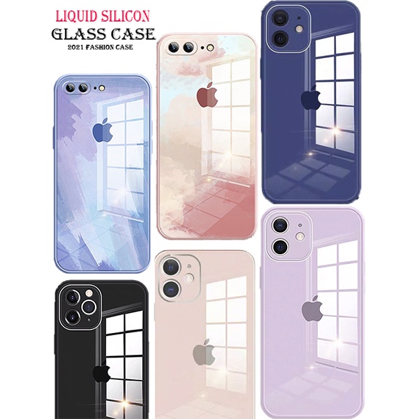 SOFT CASE CASING SILICONE FOR IPHONE 6 6g 6S 6PLUS 6SPLUS PLUS SOFTCASE WITH LOGO TEMPERED GLASS