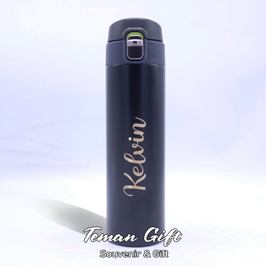 Termos Tumbler Custom Stainless - Botol Air Minum Panas Souvenir Model Tiger Grafir Nama TS27