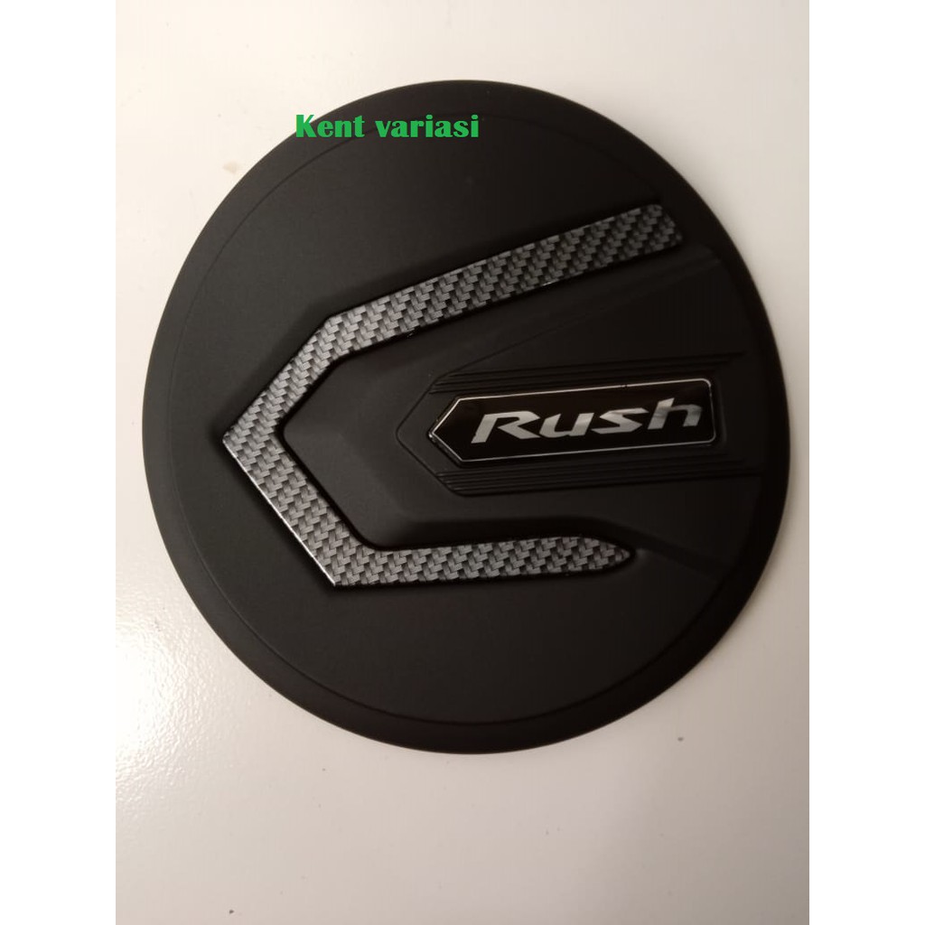 Tank cover tutup tangki all new Rush hitam list carbon