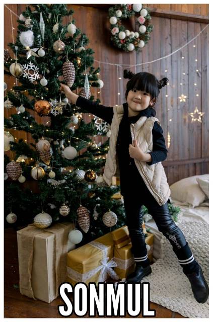 WINTER KIDS GIRL PU LEGGING VELVET PANTS CELANA ANAK PEREMPUAN MUSIM DINGIN DENGAN BULU