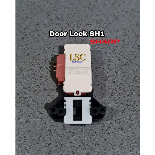 SH1 Doorlock Switch Pintu Mesin Cuci Sharp ZV446 Original T2805310400 PANASONIC ZV 446