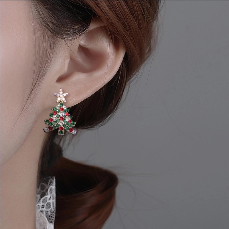 Anting Liontin Kristal Berlian Imitasi Bahan Alloy Untuk Aksesoris Perhiasan Wanita