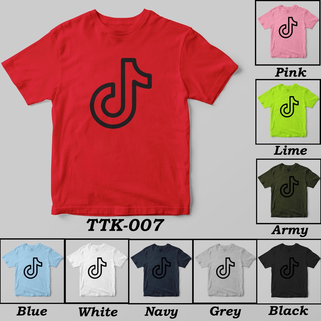 FREE CUSTOM NAMA !! Kaos TikTok Kualitas PREMIUM - BAHAN COMBED 30s