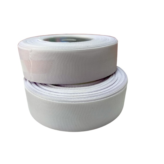 

Pita Grosgrain Putih Ukuran 1inch / 2.5cm Per Roll