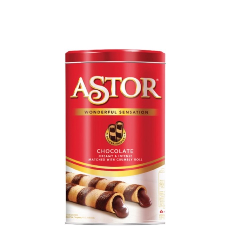 Promo Harga Astor Wafer Roll Double Chocolate 330 gr - Shopee