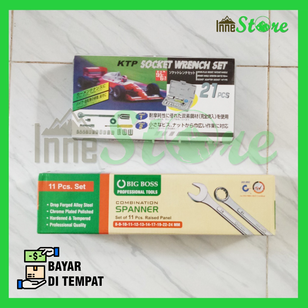 Kunci Sok Set 21pcs Kunci Ring Pas Set 11pcs Big Boss Paket Murah