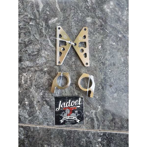 Kupingan Dudukan Lampu Depan Motor Variasi Cincin CNC As 31 Honda Tiger Megapro GL