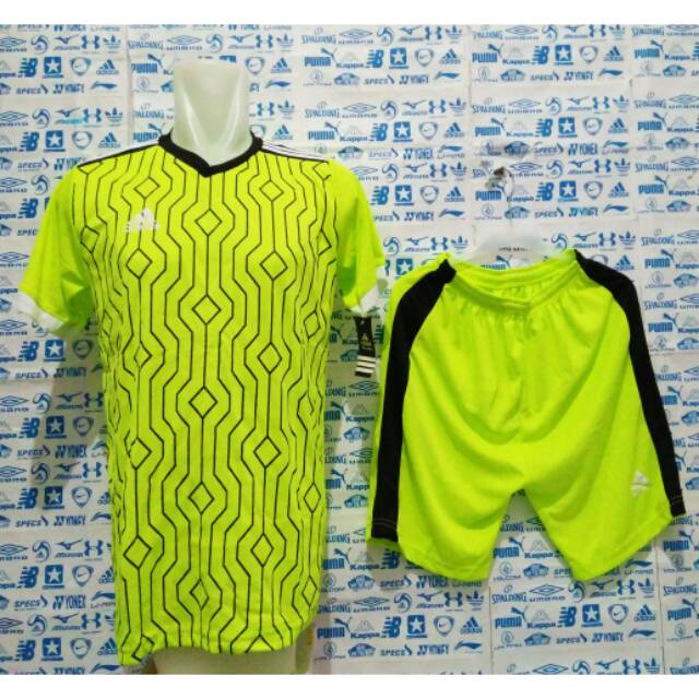Baju Kaos Futsal Jersey Bola Setelan Futsal Adidas LB
Hijau Hitam