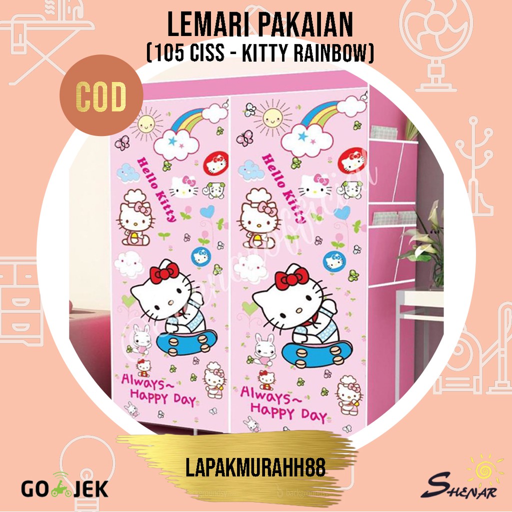 LEMARI PAKAIAN KARAKTER 3D/LEMARI BAJU PORTABLE/LEMARI ANAK SERBAGUNA 105 CISS DISNEY, LAPAKMURAHH88