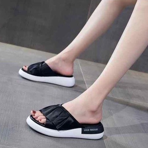 TBIG [COD] Sandal Slop LOVETTE Wanita Import Korea Style Santai Wanita Remaja