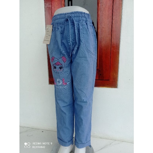 CELANA BAGGY JEANS L.O.L ANAK 4-10 THN/JEANS ANAK KARAKTER/CELANA ANAK PEREMPUAN