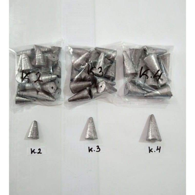 Timah Pancing Kerucut