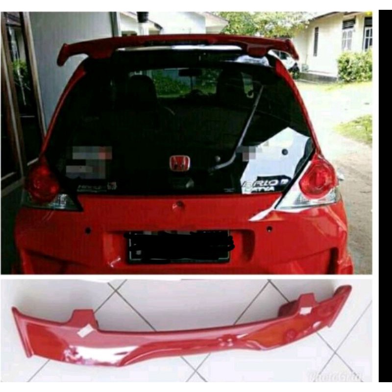 spoiler model mugen untuk honda brio lama lengkap dengan dudukan