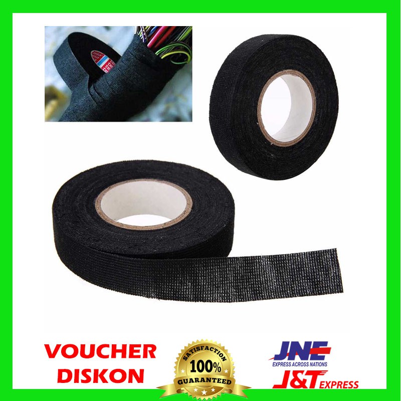 

Lakban Kabel Listrik Adhesive Cloth Wiring Tape 19mm - Lakban Kabel