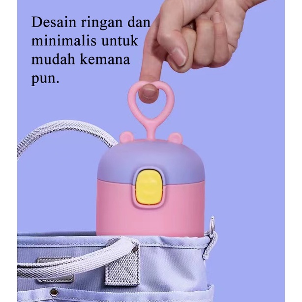 [1KG 8PCS] LBS Tempat Kotak Penyimpanan Susu Bubuk Bayi Love Portable Kotak Makanan Pelengkap