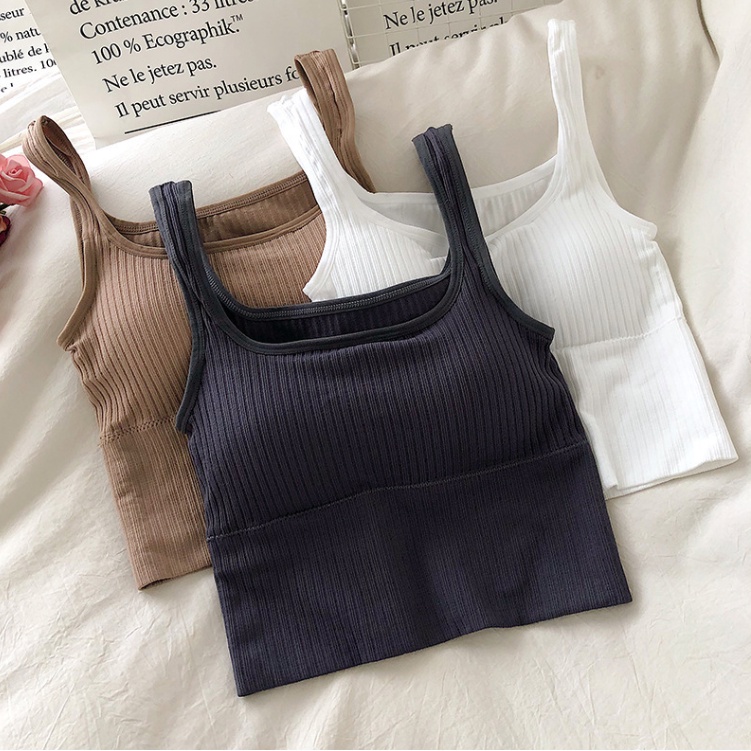 TJM BR108 Tanktop Bra Wanita Bh Olahraga Push Up Tanpa Kawat Elastis Sexy Import