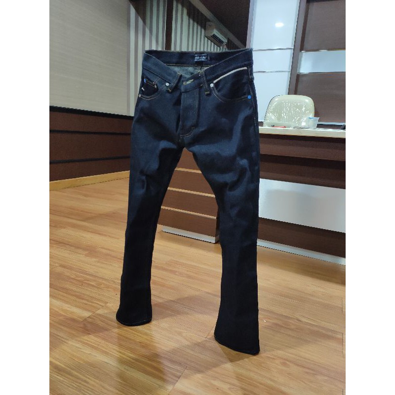 RAW Denim Selvedge Heavyweight  - Pride N Joy - RED LIME 17.OZ