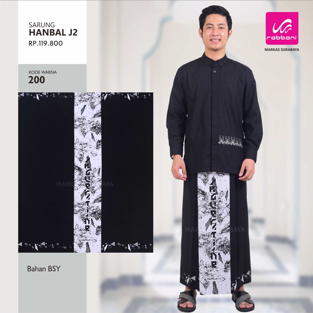 sarung hanbal rabbani - sarung hitam - sarung rabbani - sarung palestine - sarung palestina - sarung