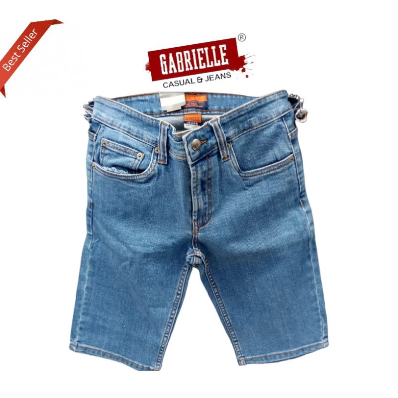 Gabrielle Jeans dan Katun Hitam Celana Pria Pendek Original