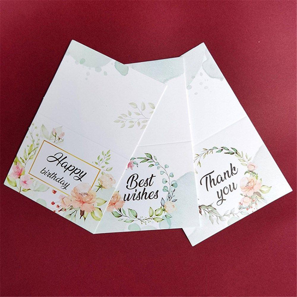 Solighter 100pcs Kartu Ucapan Merry Christmas Best Wishes Wedding Birthday Postcard