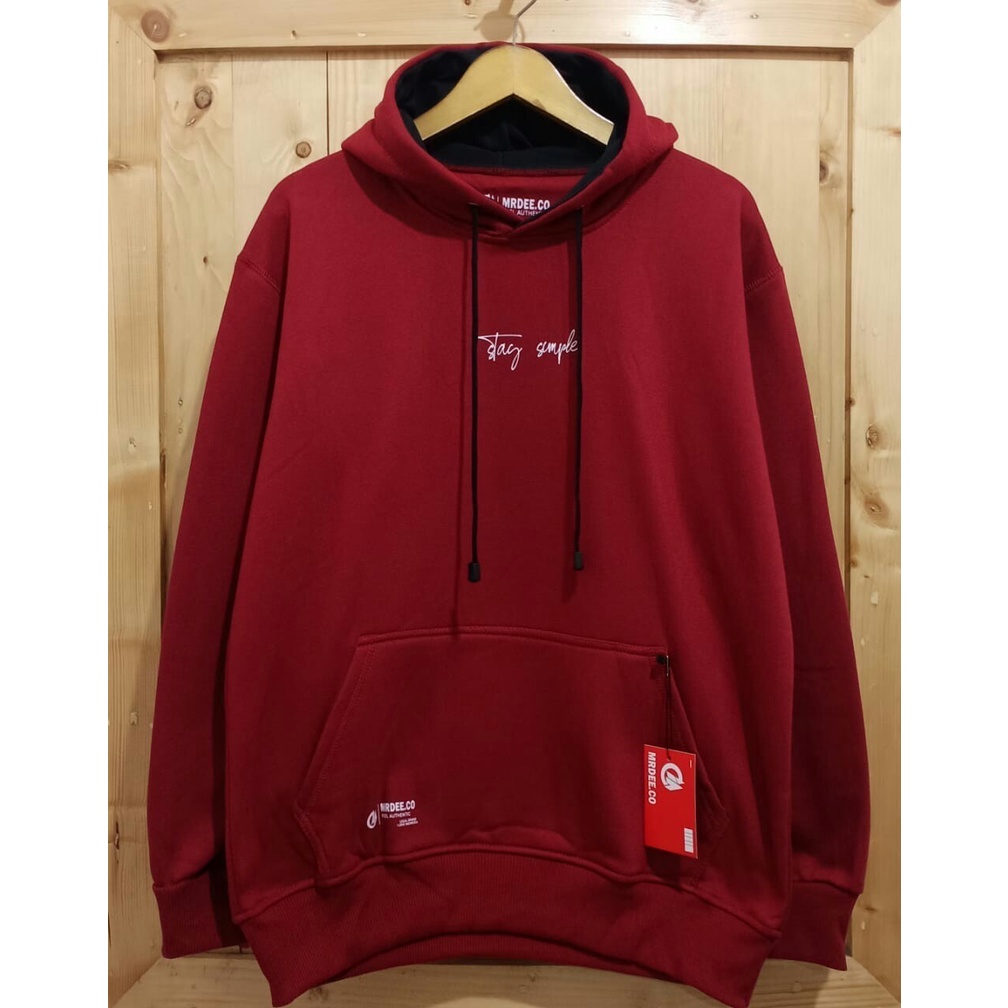 Sweter Hodi Pria Distro Ukuran Jumbo Switer Hodie Bahan Katun Flece Tebal Sweater Hoodie Cowok Cewek Warna Merah Simpel Suiter Hudie Laki Laki Original XXXL