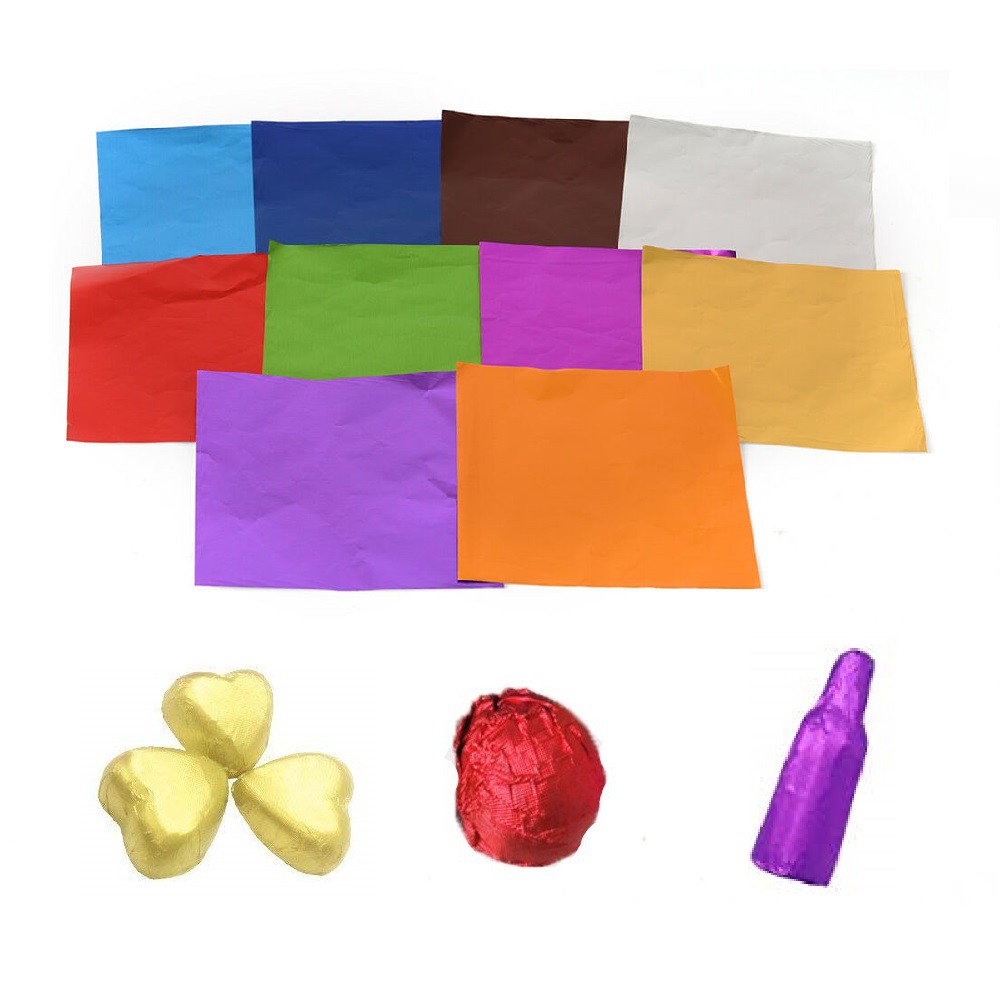 

KERTAS PEMBUNGKUS COKLAT 10CM - CHOCOLATE WRAPPING PAPER - BUNGKUS CANDY FOIL PERMEN COKELAT NOUGAT