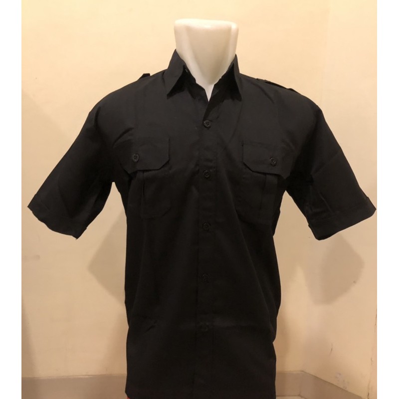 SERAGAM SAFARI SECURITY BAJU SETELAN SUPIR/SAFARI/PDL/SATPAM/PNS/PDH HITAM