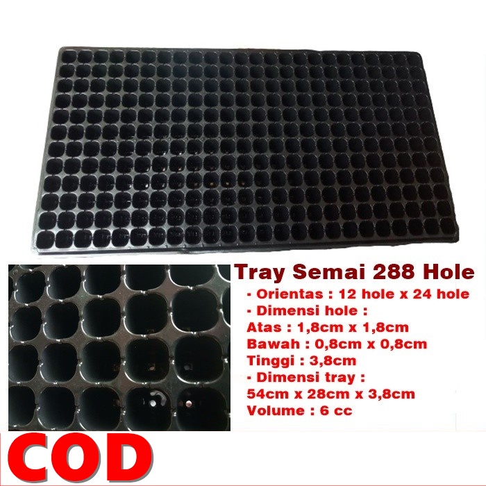 COD Pot Tray Semai 288 Lubang Hole / Tray Semai Benih Bibit Tanaman