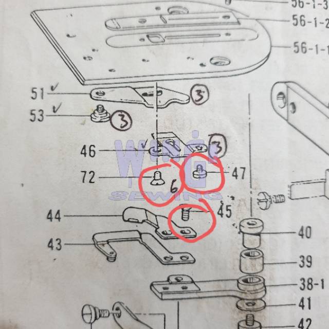 Baut Pisau Lubang Kancing Brother 814