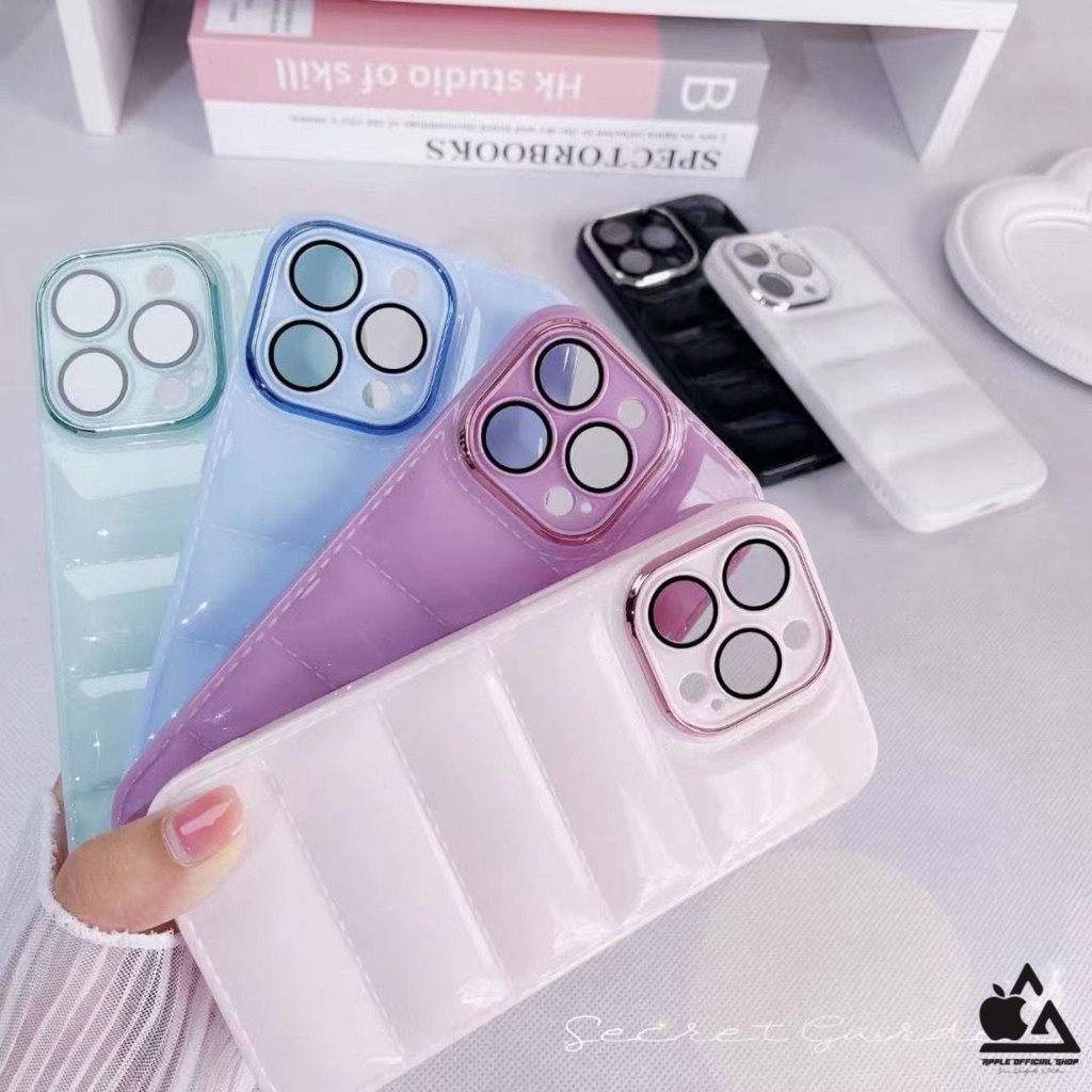 Softcase 3D AIR PILLOW  KOREAN Lensa Kamera iPhone 13 PRO MAX 12 PRO MAX 11 PRO MAX XR X XS MAX 7 7+ 8 8+ SE 2 3 Soft Case Jacker Air Puff Bantal SILIKON MEWAH Camera Protection