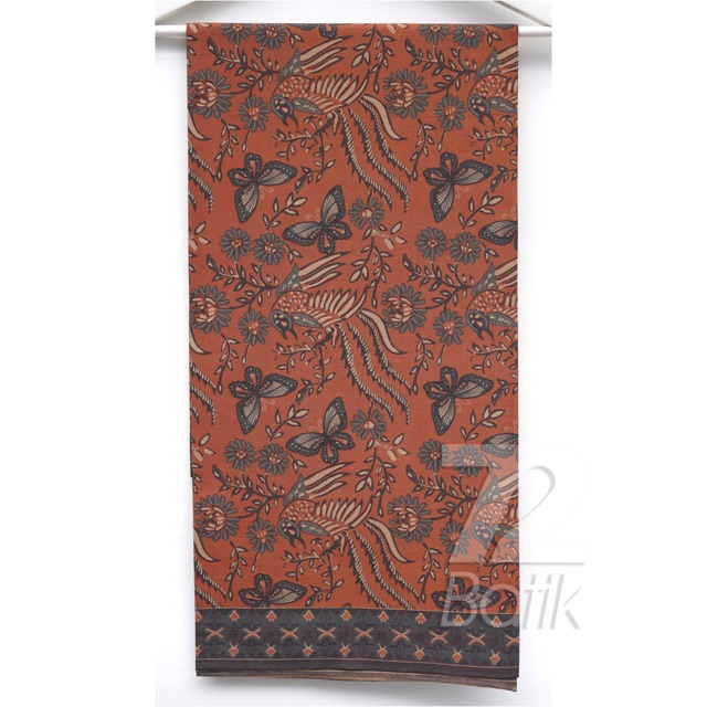 KAIN BATIK PREMIUM Bahan Katun Motif Kupu Kupu Two Tone Pagi Sore Orange Oren Oranye 721402 Cap 72 Jarik Jarit Samping Kebat Panjang Batik Katun Modern Premium Bahan Seragam Batik Pernikahan Kantor Keluarga Murah Kamen Jadi Batik Bali Lembaran