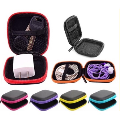 ⭐️ Jendela Kosmetik ⭐️ Travel Pouch / Dompet Persegi / Case Organizer / Tempat Headset Koin Kunci / Kotak Penyimpanan Charger dan Headset Mini / Dompet Organizer