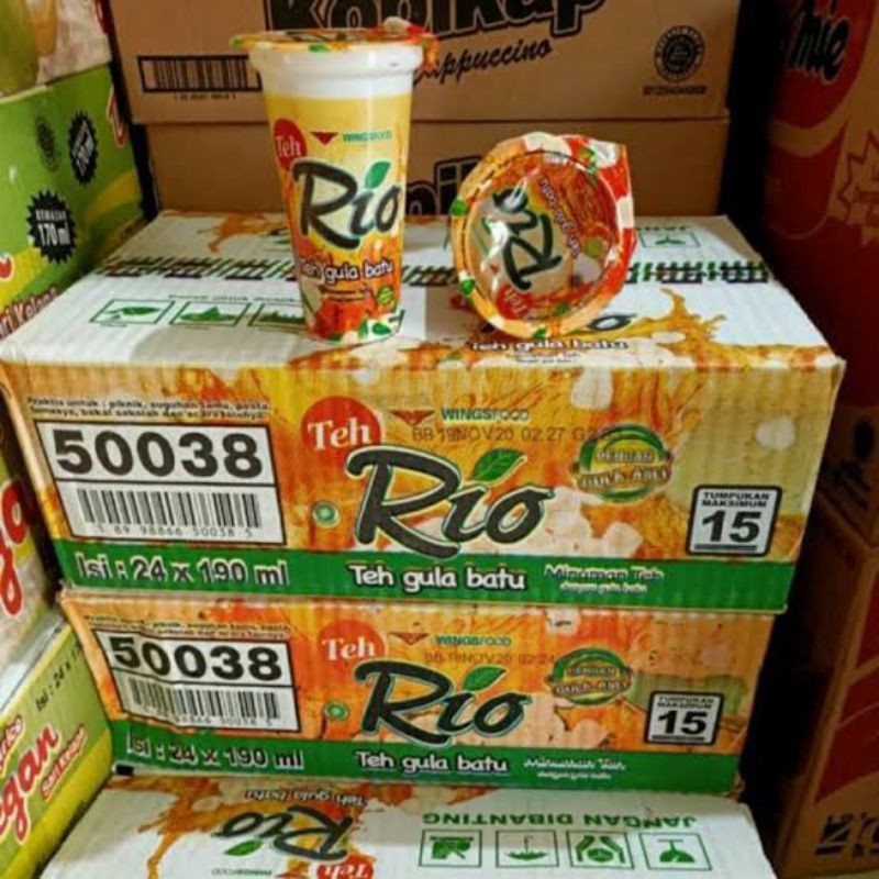 Jual Teh Rio 190ml 1 Karton 24 Cup Khusus Grab Shopee Indonesia 8460