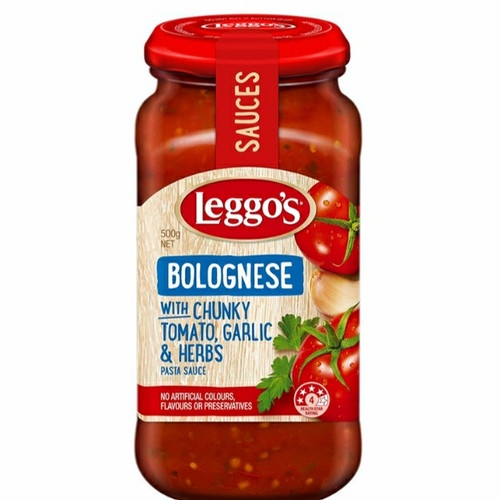 

Leggo's Bolognese with Chunky Tomato, Garlic & Herbs 500 Gram | Saus Pasta
