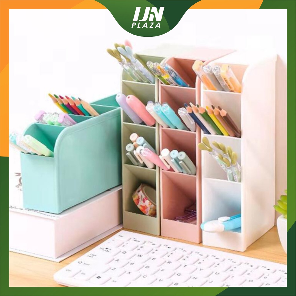 ❤ IJN ❤ Pen Holder Rak Tempat Alat Tulis Rak Tempat Pena Kantor Color 4 tingkat / Stationery Space Office Storage Box