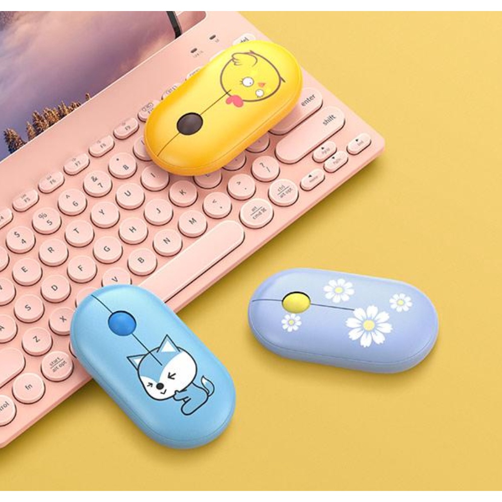 Robot Mouse Wireless M230 Silent Key Fox Flower Chick Colour