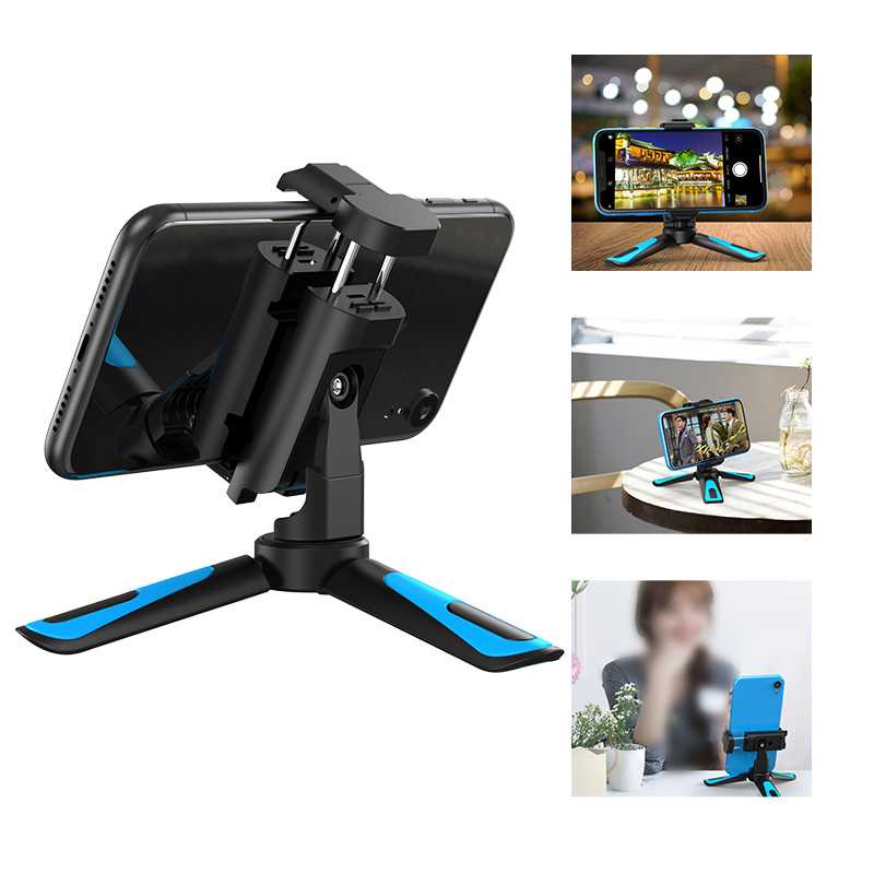 (BISA COD) FTIHSHP Mini Table Tripod + 1/4 Uni Smartphone Clip Gimbal - APL-JJ08