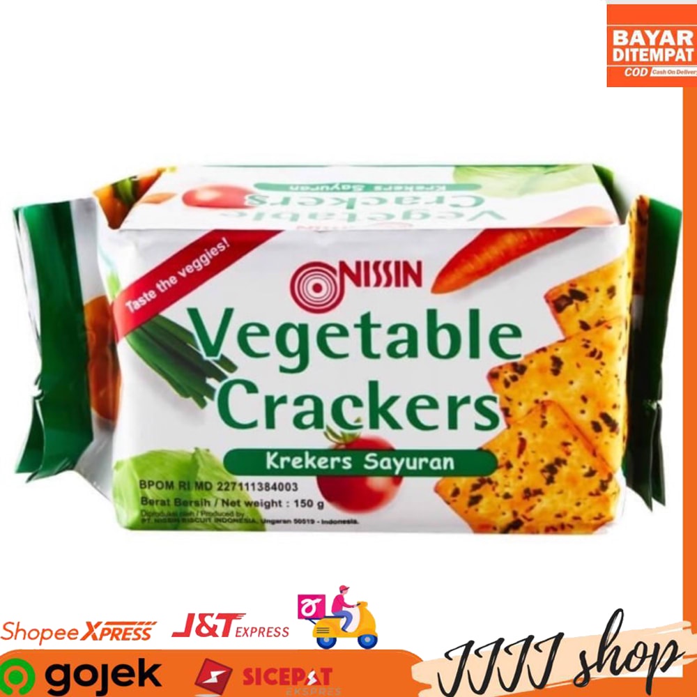 

Nissin Vegetable Crackers Snack Cemilan Biskuit Sayur Original 150 gr